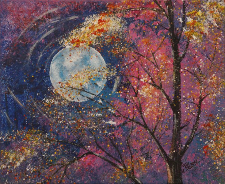 Luna, Acryl auf Leinwand